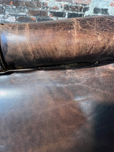 Load image into Gallery viewer, Antique English Chesterfield Leather Wing Back Chair