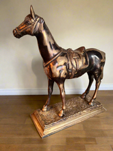 Load image into Gallery viewer, Antique Bronze Equestrian Horse Statue