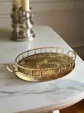 Load image into Gallery viewer, Vintage Brass Bamboo Tray