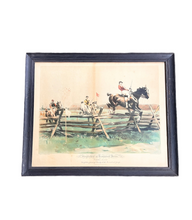 Load image into Gallery viewer, W.S Allen Vanderbilt Hunting Sporting Print Steeplechase at Hempstead Farns