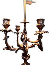 Load image into Gallery viewer, Antique French Ormalu Candleabra Lamp - Vintage AnthropologyVintage Anthropology