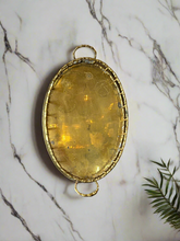 Load image into Gallery viewer, Vintage Brass Bamboo Tray