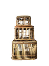 Load image into Gallery viewer, Trio of Vintage Bamboo Baskets