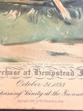 Load image into Gallery viewer, W.S Allen Vanderbilt Hunting Sporting Print Steeplechase at Hempstead Farns - Vintage AnthropologyVintage Anthropology