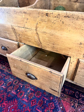 Load image into Gallery viewer, Antique 19th Century Scrubbed Pine English Dry Goods Bin