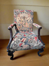 Load image into Gallery viewer, 19th Century English Jacobean Tapestry Arm Chair