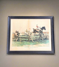 Load image into Gallery viewer, W.S Allen Vanderbilt Hunting Sporting Print Steeplechase at Hempstead Farns