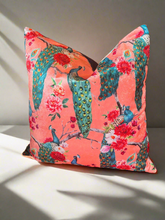 Load image into Gallery viewer, Velveteen Peacock Down Pillow by Vintage Anthropology