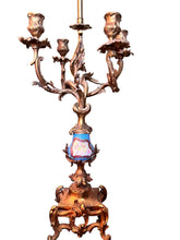 Load image into Gallery viewer, Antique French Ormalu Candleabra Lamp - Vintage AnthropologyVintage Anthropology