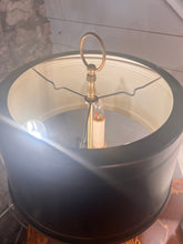 Load image into Gallery viewer, Vintage French Style Bouillotte Brass Lamp with Tole Shade - Vintage AnthropologyVintage Anthropology