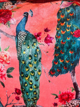 Load image into Gallery viewer, Velveteen Peacock Down Pillow by Vintage Anthropology - Vintage AnthropologyVintage Anthropology