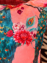 Load image into Gallery viewer, Velveteen Peacock Down Pillow by Vintage Anthropology - Vintage AnthropologyVintage Anthropology