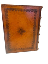 Load image into Gallery viewer, Leather Bound Faux Book In Out Box