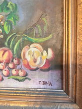 Load image into Gallery viewer, Antique Oil on Board Fruit Painting  - Vintage AnthropologyVintage Anthropology