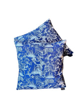 Load image into Gallery viewer, Blue & White Nautical Down Feather Throw Pillow - Vintage AnthropologyVintage Anthropology