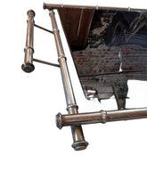 Load image into Gallery viewer, Chrome Bamboo Metal And Black Glass Tray