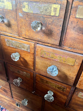 Load image into Gallery viewer, Antique English Apothecary Chest Cabinet of Drawers