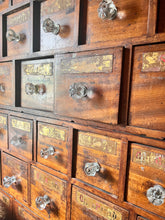 Load image into Gallery viewer, Antique English Apothecary Chest Cabinet of Drawers