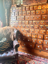 Load image into Gallery viewer, Antique English Apothecary Chest Cabinet of Drawers