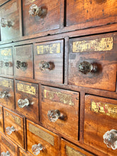 Load image into Gallery viewer, Antique English Apothecary Chest Cabinet of Drawers