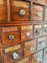 Load image into Gallery viewer, Antique English Apothecary Chest Cabinet of Drawers