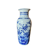 Load image into Gallery viewer, Blue & White Chinoiserie Asian Vase - Vintage AnthropologyVintage Anthropology