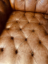 Load image into Gallery viewer, Vintage Chesterfield Tufted Wing  Back Chair