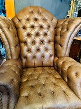 Load image into Gallery viewer, Vintage Chesterfield Tufted Wing  Back Chair