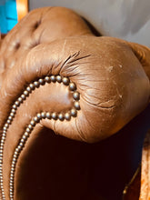 Load image into Gallery viewer, Vintage Chesterfield Tufted Wing  Back Chair