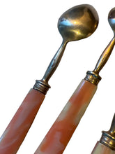 Load image into Gallery viewer, 10 Antique 1900s French Celluloid Handled Brass Spoons