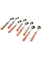 Load image into Gallery viewer, Antique 1900s French Celluloid Handled Brass Spoons