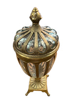 Load image into Gallery viewer, Brass and Glass Bubble Glass Urn