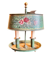 Load image into Gallery viewer, Antique French Tole Painted Bouillotte Mottahedeh Lamp - Vintage AnthropologyVintage Anthropology