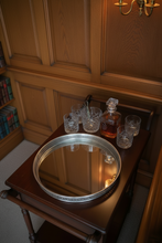 Load image into Gallery viewer, Antique 1900-1930s Mahogany Tray with Pierced Silver Plated Gallery