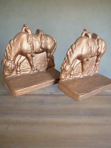 Antique Equestrian Horse Bookends