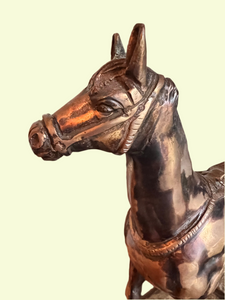 Antique Bronze Equestrian Horse Statue
