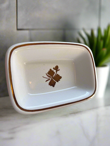 Larger Antique Ironstone Alfred Meakin Tea Leaf Pattern Dish