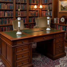 Load image into Gallery viewer, Pair of Antique Marble and Brass Hollywood Regency Lamps