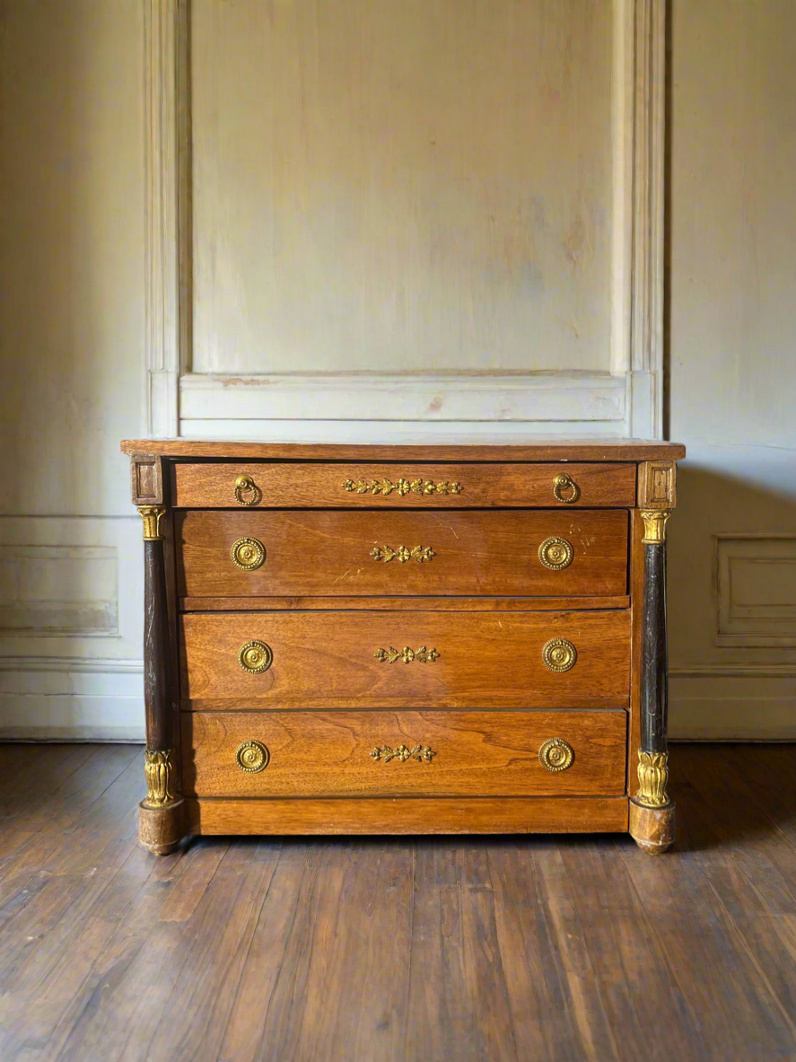 Antique French Empire Style Diminutive Table-Top Chest