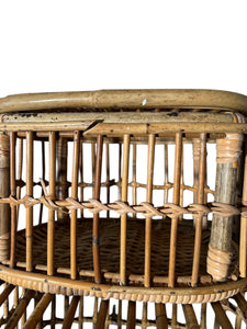 Trio of Vintage Bamboo Baskets