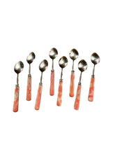 Load image into Gallery viewer, Antique 1900s French Celluloid Handled Brass Spoons