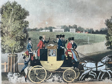 Load image into Gallery viewer, Antique 19th Century English Equestrian Aquatint Engraving Four In Hand By James Pollard