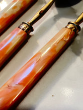 Load image into Gallery viewer, 10 Antique 1900s French Celluloid Handled Brass Spoons