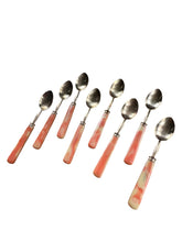 Load image into Gallery viewer, Antique 1900s French Celluloid Handled Brass Spoons