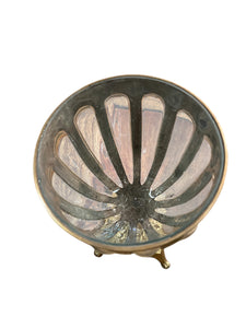 Brass and Glass Bubble Glass Urn