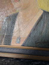 Load image into Gallery viewer, Antique 1920s Oil On Canvas Portrait Of Woman