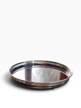 Load image into Gallery viewer, Antique 1900-1930s Mahogany Tray with Pierced Silver Plated Gallery