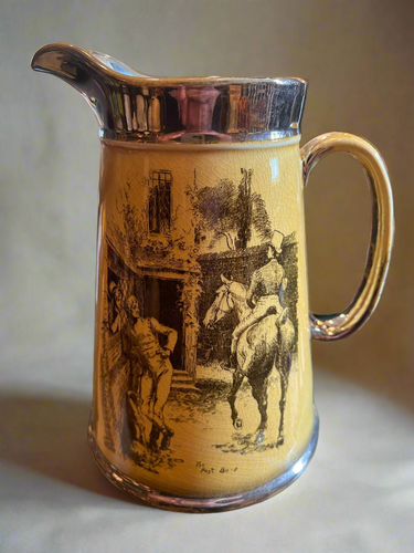 English Ridgeways Pitcher Scenes From Couching Days and Couching Ways