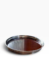 Load image into Gallery viewer, Antique 1900-1930s Mahogany Tray with Pierced Silver Plated Gallery