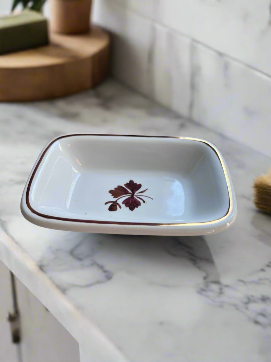 Antique Ironstone Alfred Meakin Tea Leaf Pattern Dish